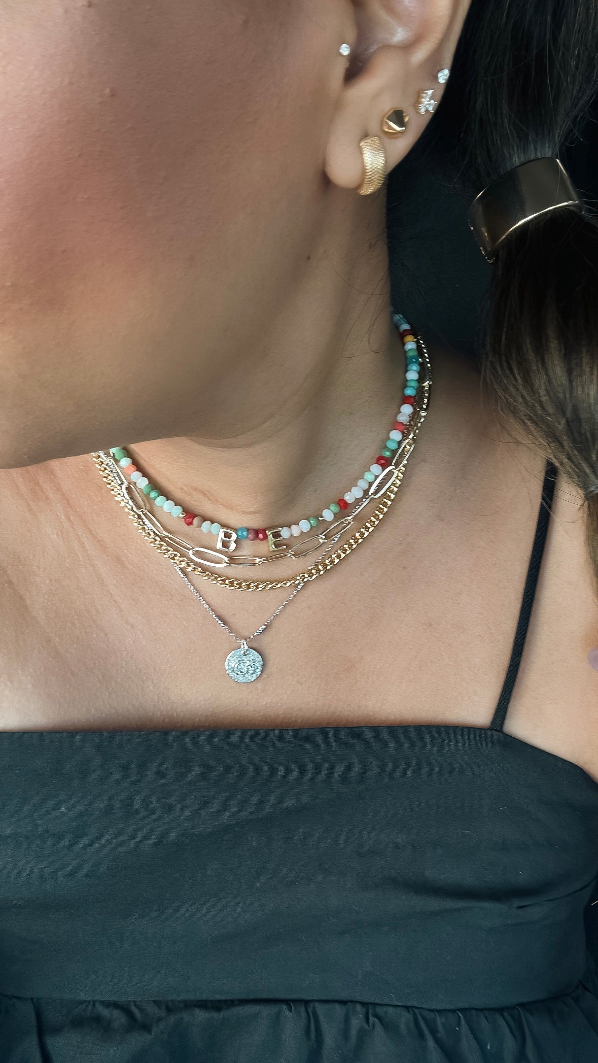 Gold Curb Chain Necklace