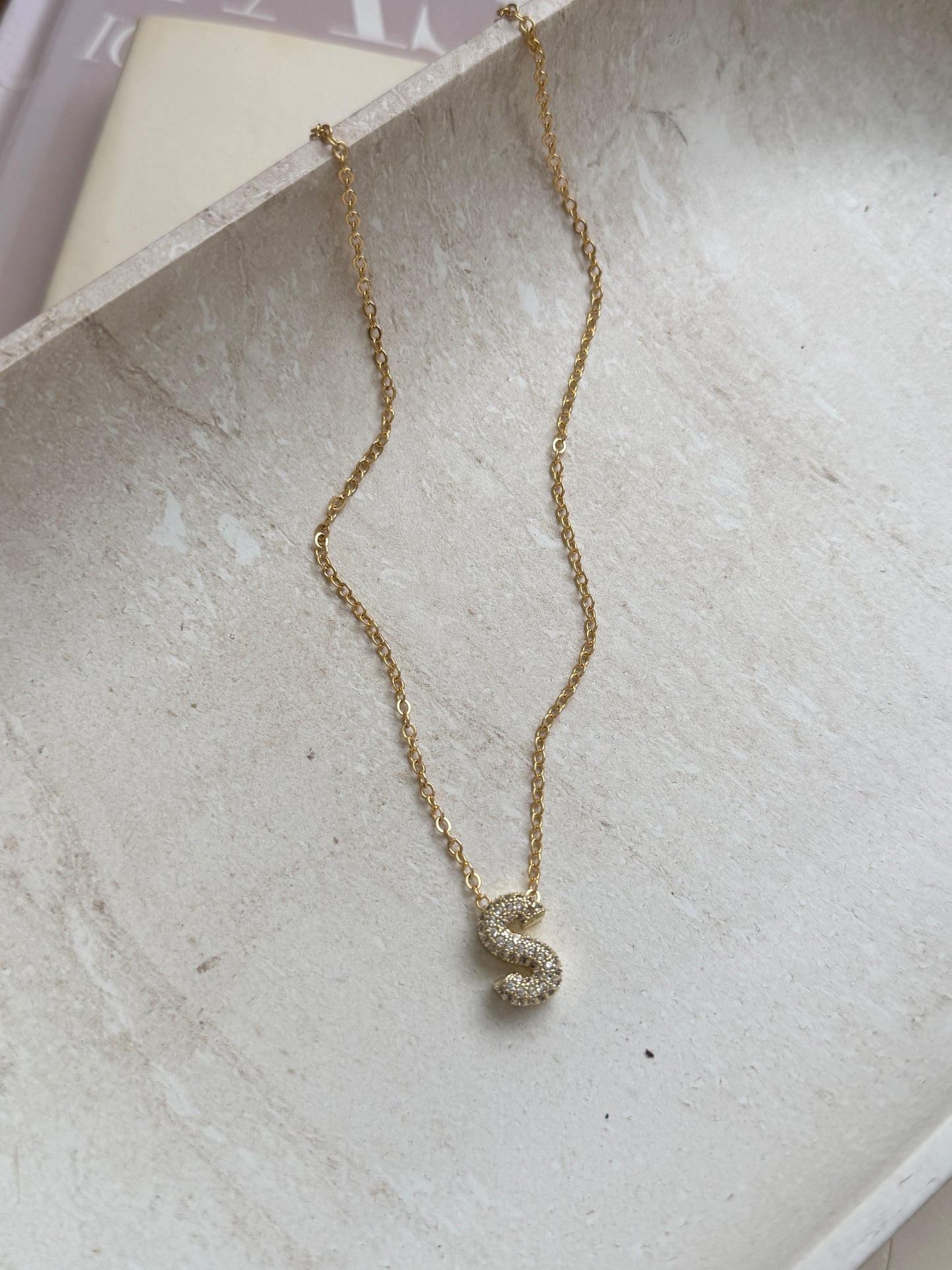 CZ Initial Necklace