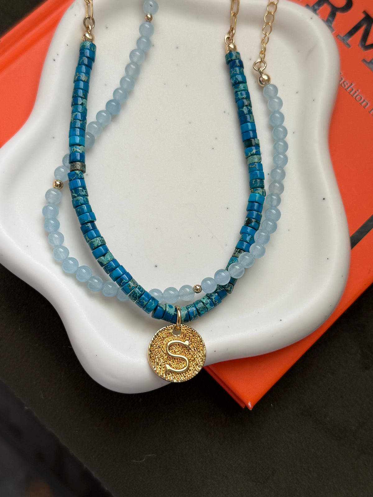 Light Blue Beaded Necklace
