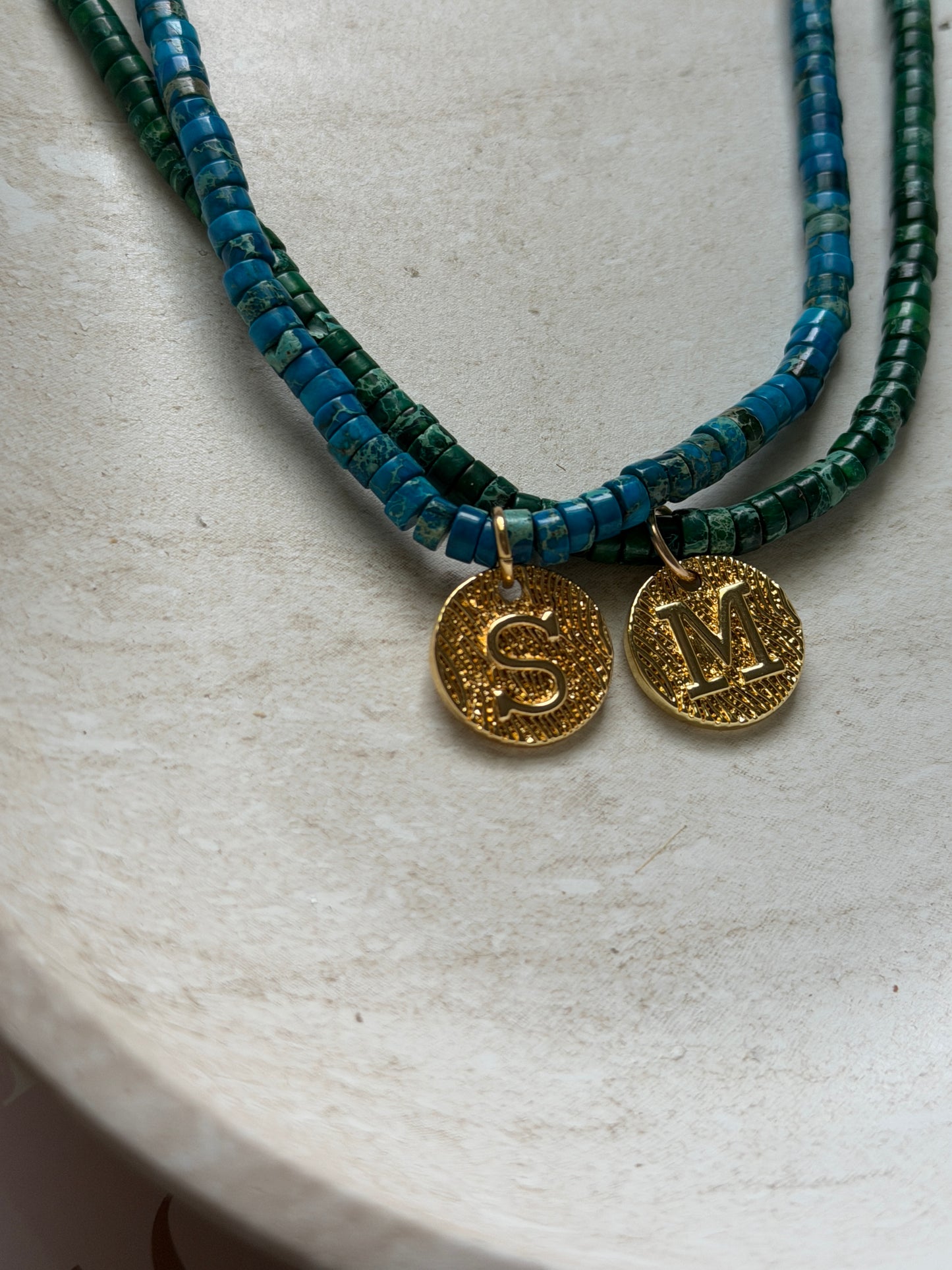 Blue Rondelle Necklace