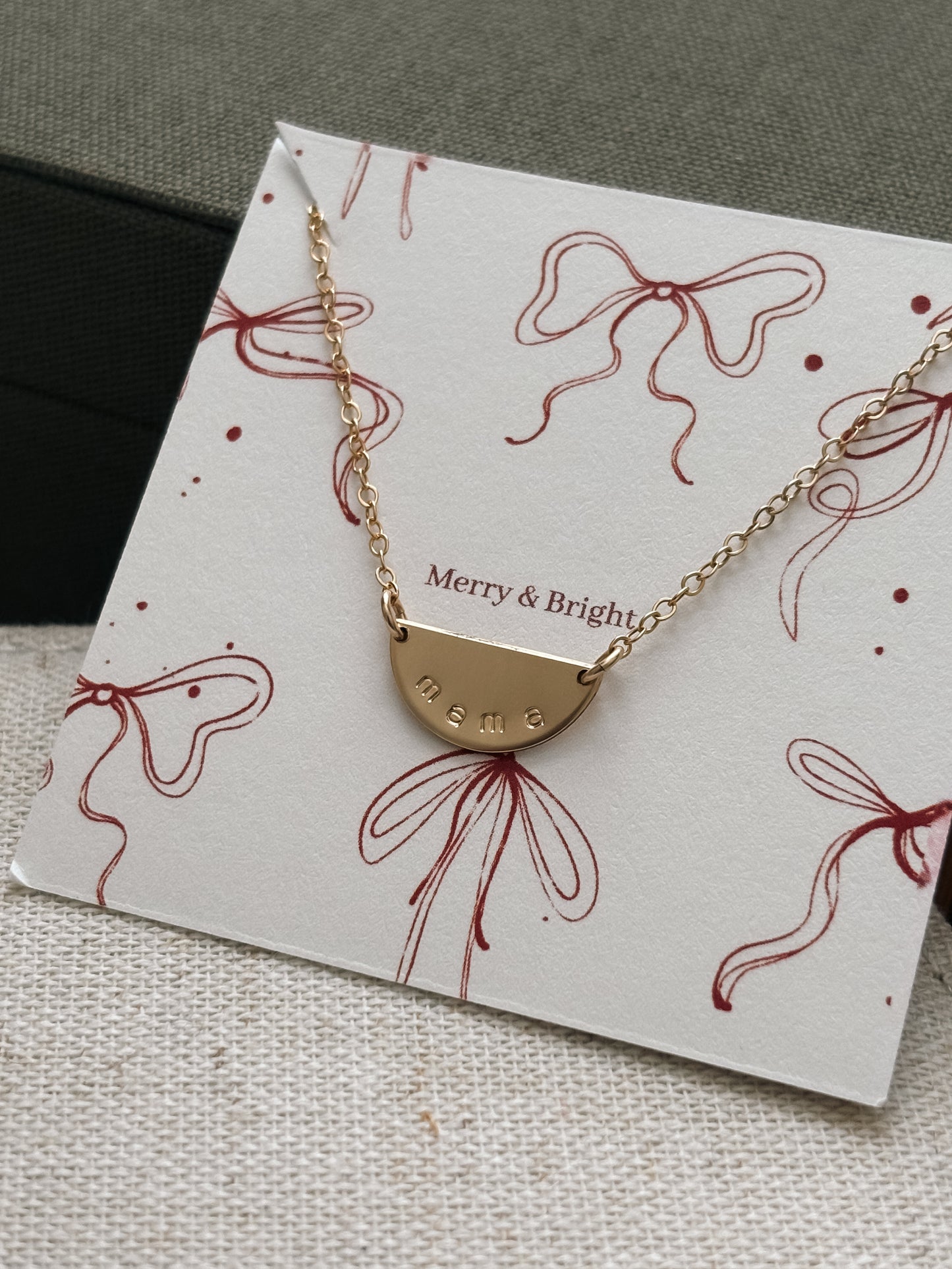 MAMA half moon necklace