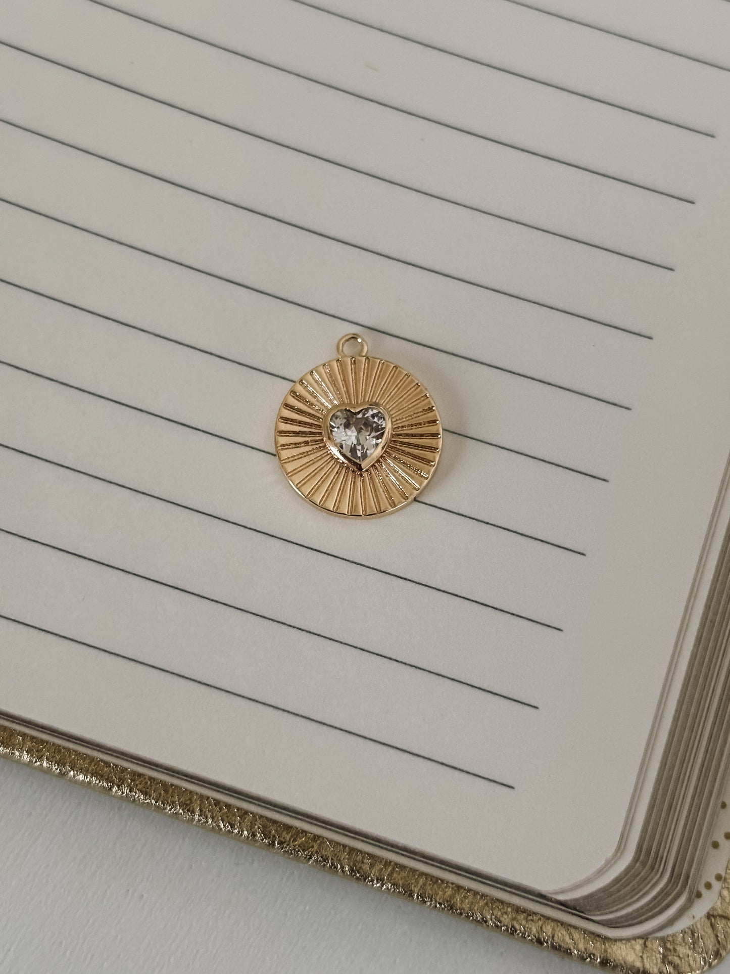 Ribbed CZ Heart
