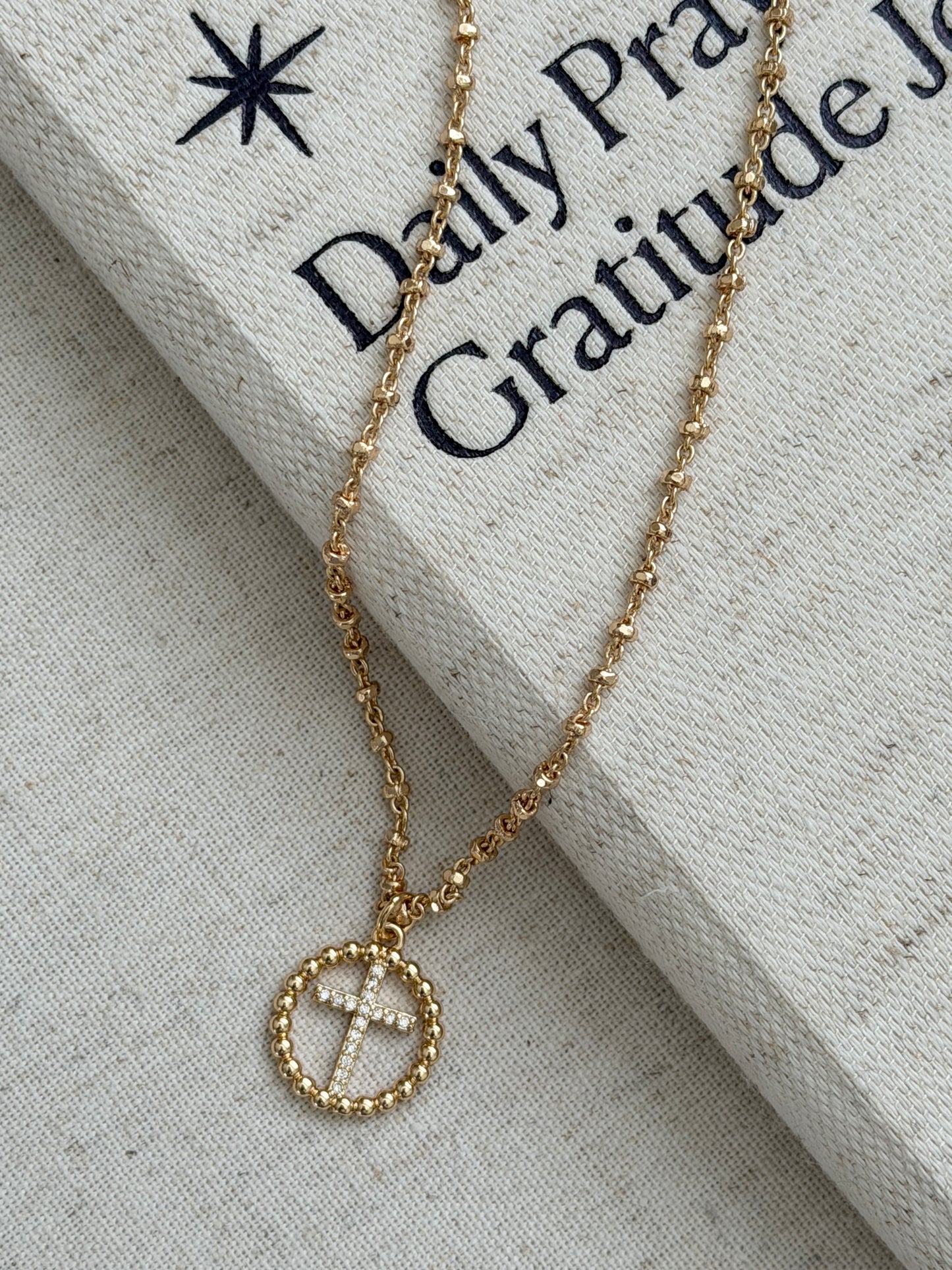 Cross & Beaded Necklace