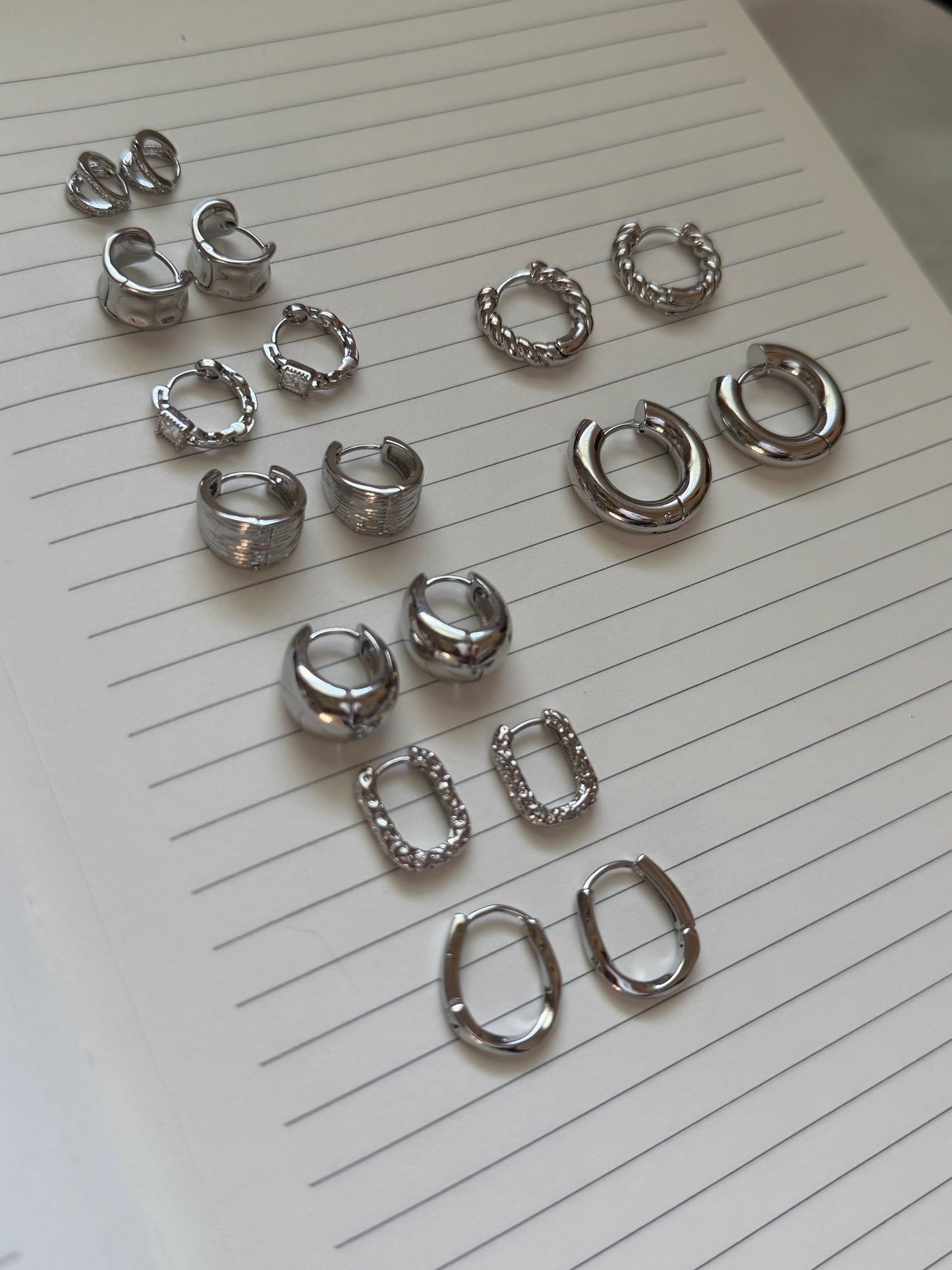 CZ Silver Chain Earrings