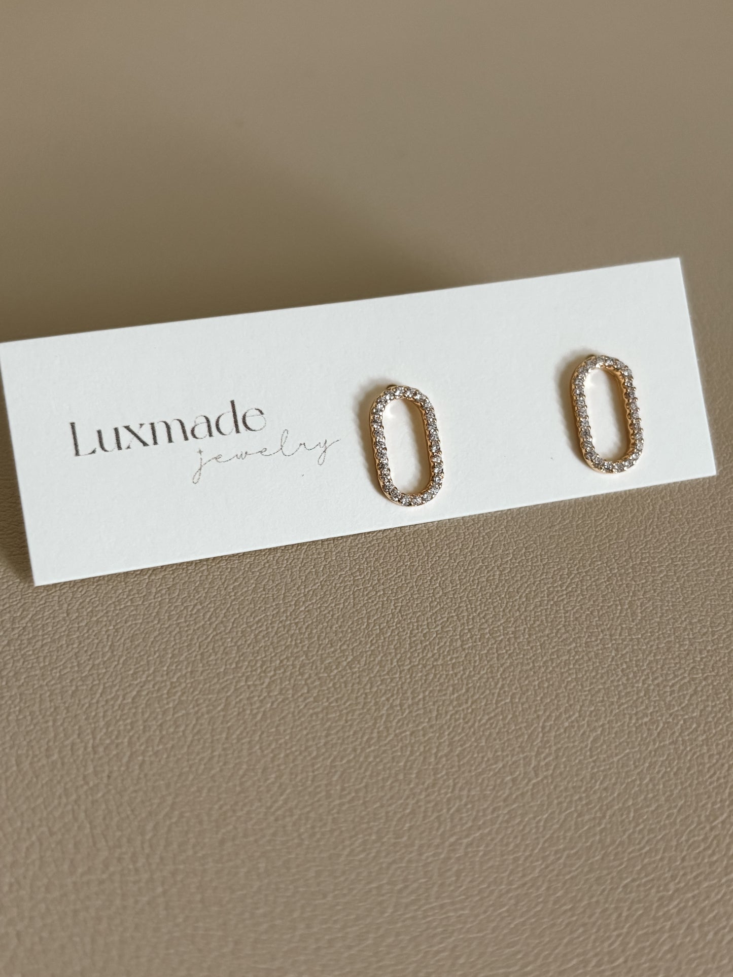 Oval CZ Earrings