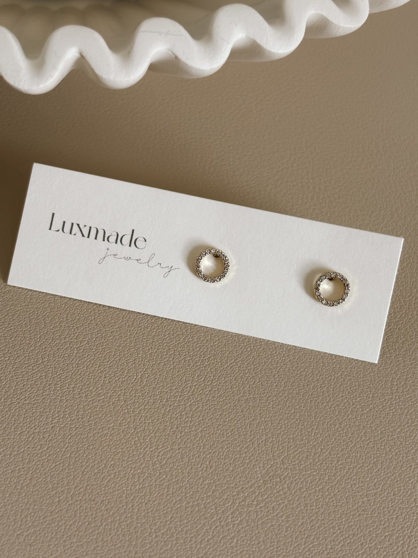 Round CZ Earrings