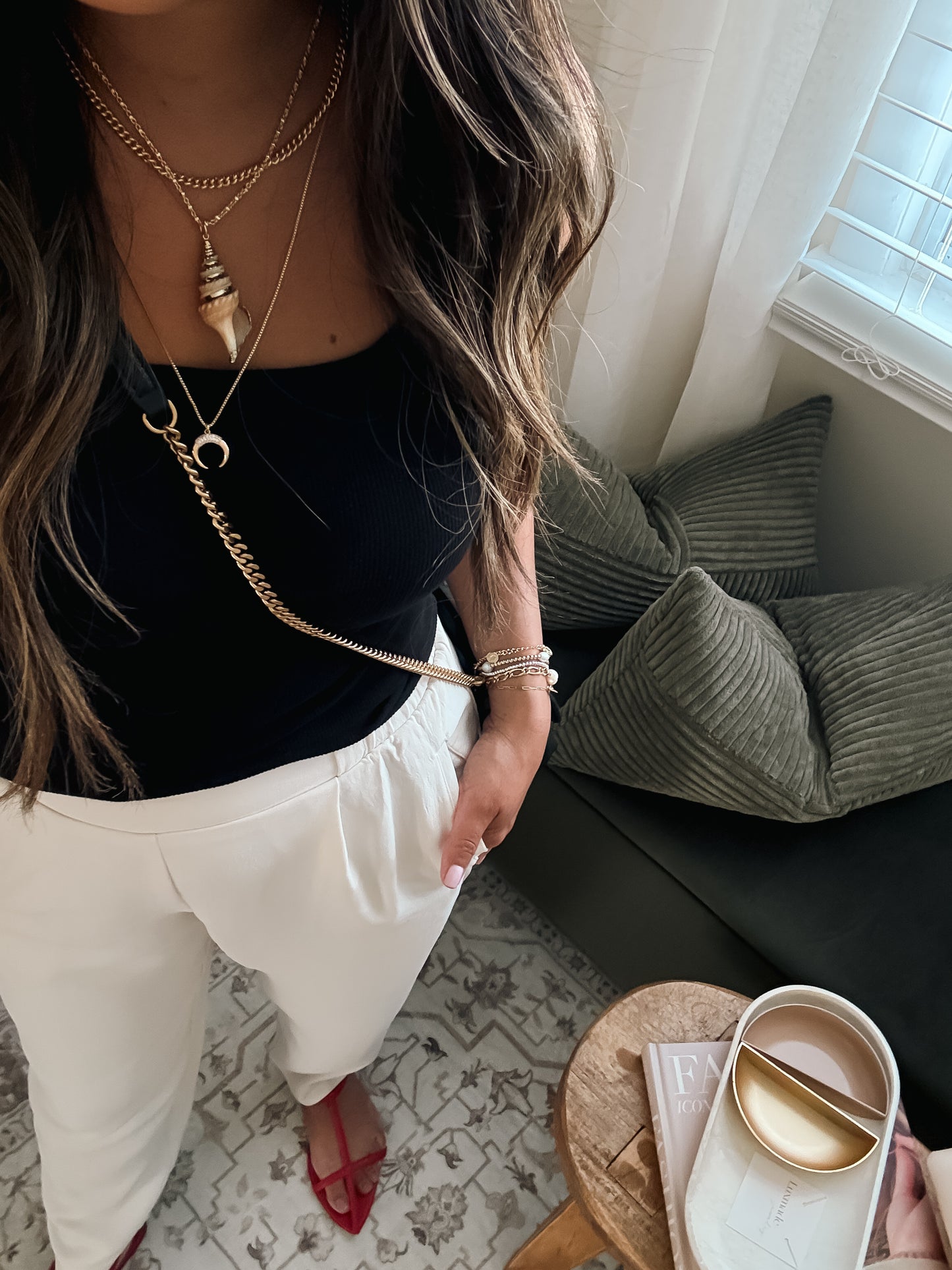 Gold Curb Chain Necklace