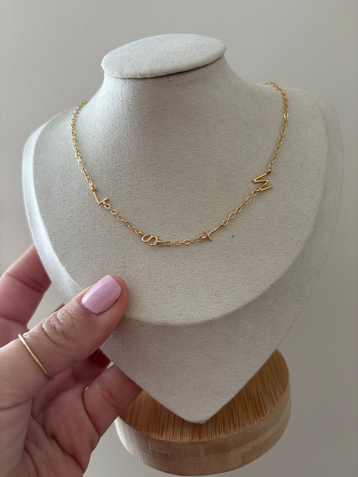 Sideways Mini Initial Necklace