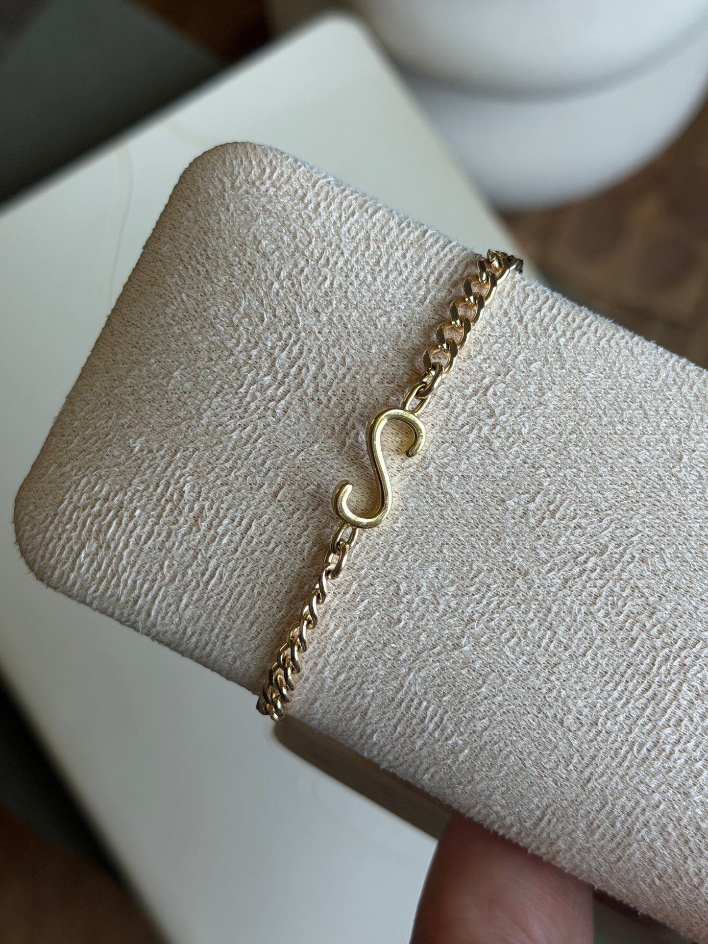 Large Initial Bracelet