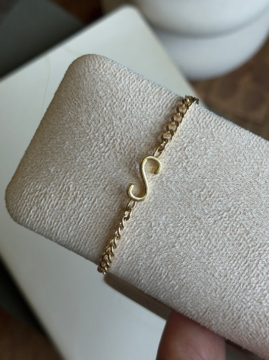 Large Initial Bracelet