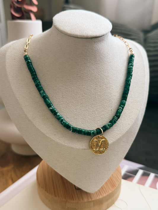 Green Rondelle Necklace