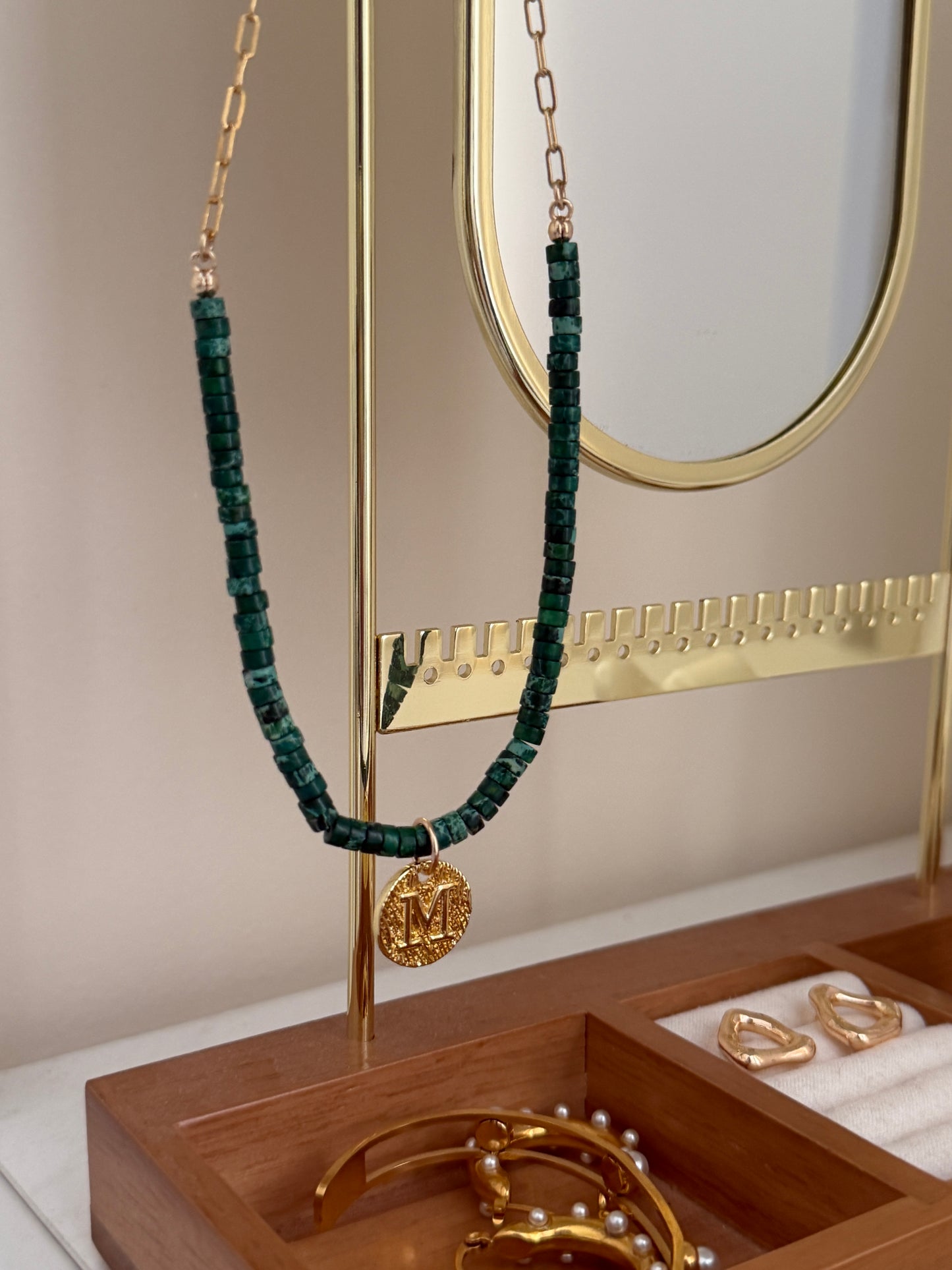 Green Rondelle Necklace