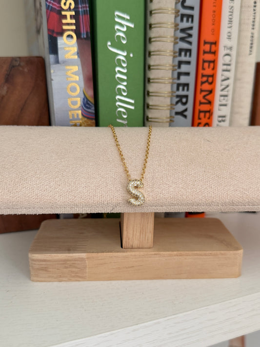 CZ Initial Necklace