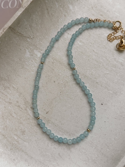 Light Blue Beaded Necklace