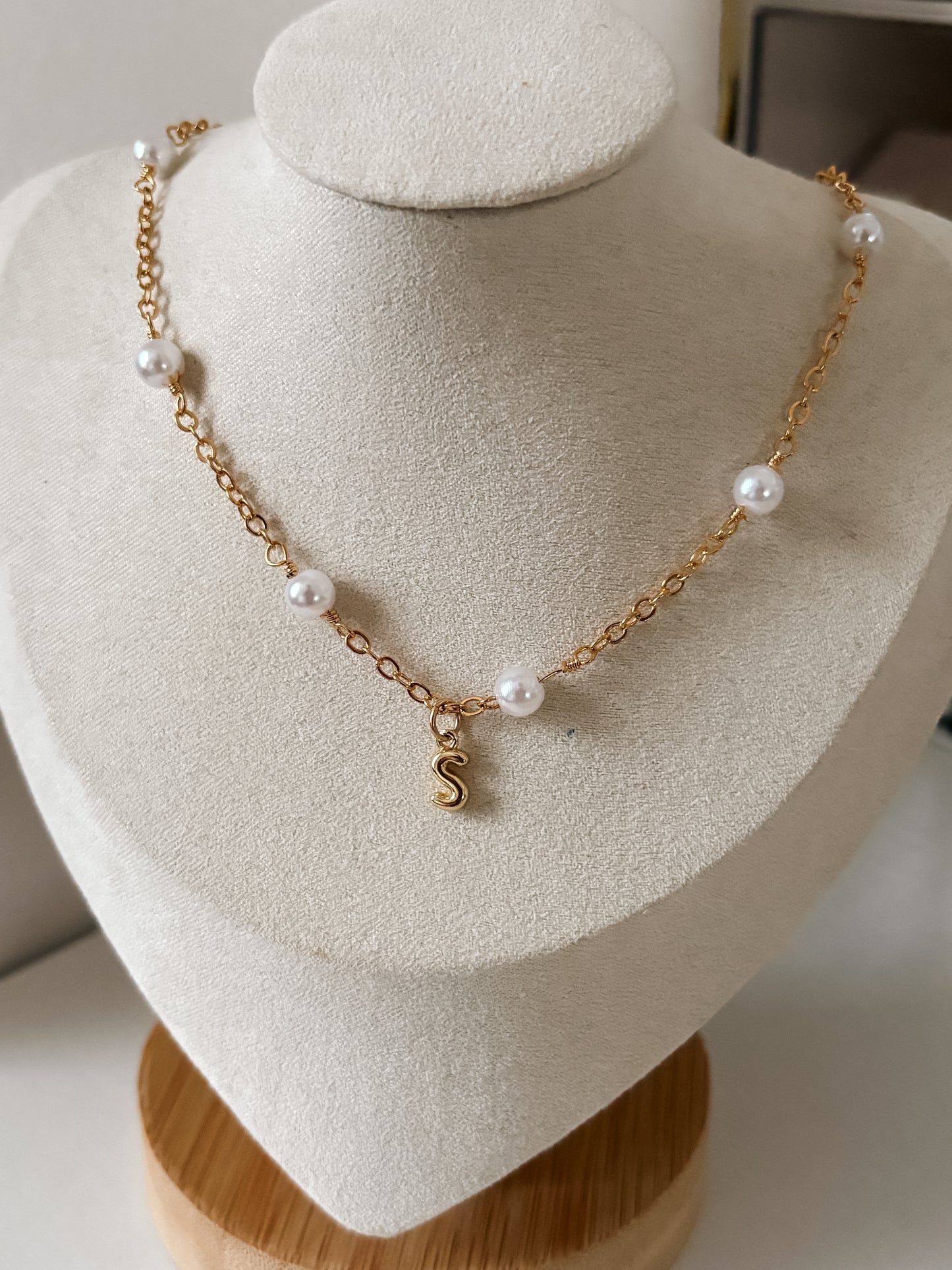 Pearls And Mini Initial