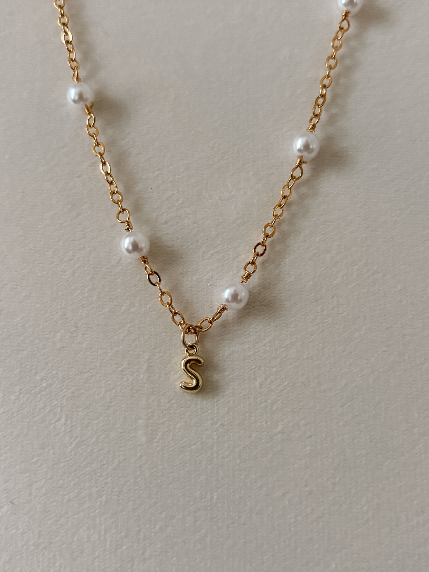 Pearls And Mini Initial