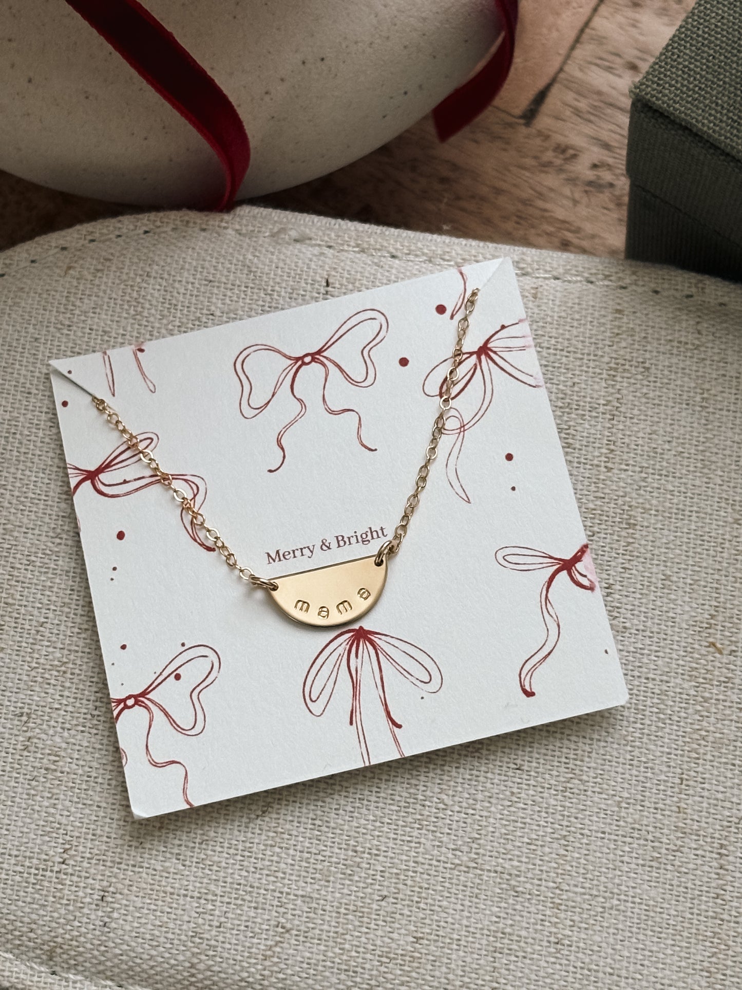 MAMA half moon necklace