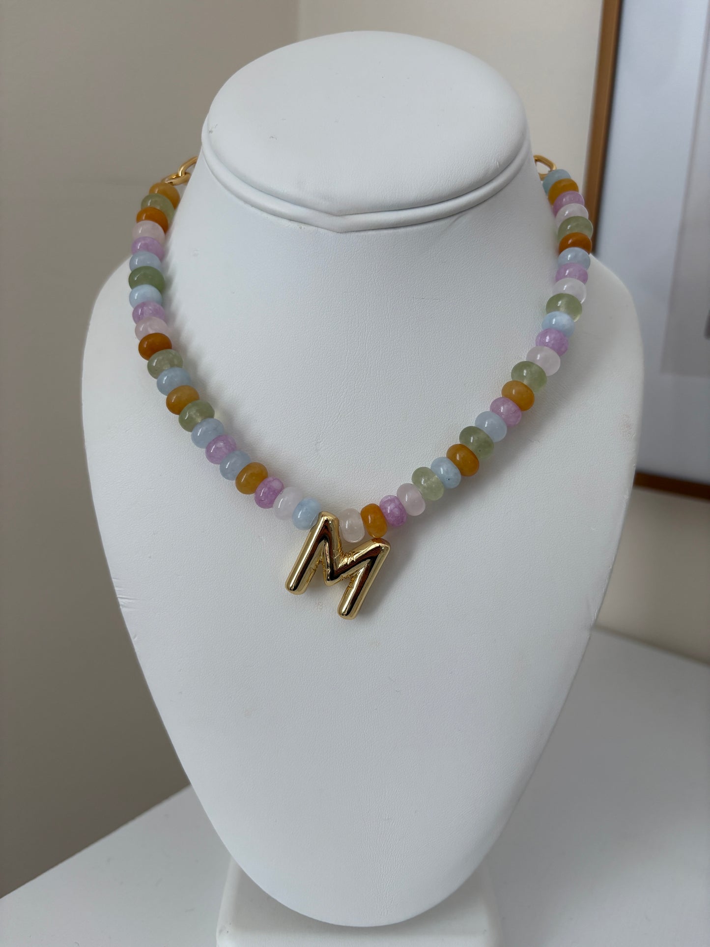 Rondelle Multicolor With Initial