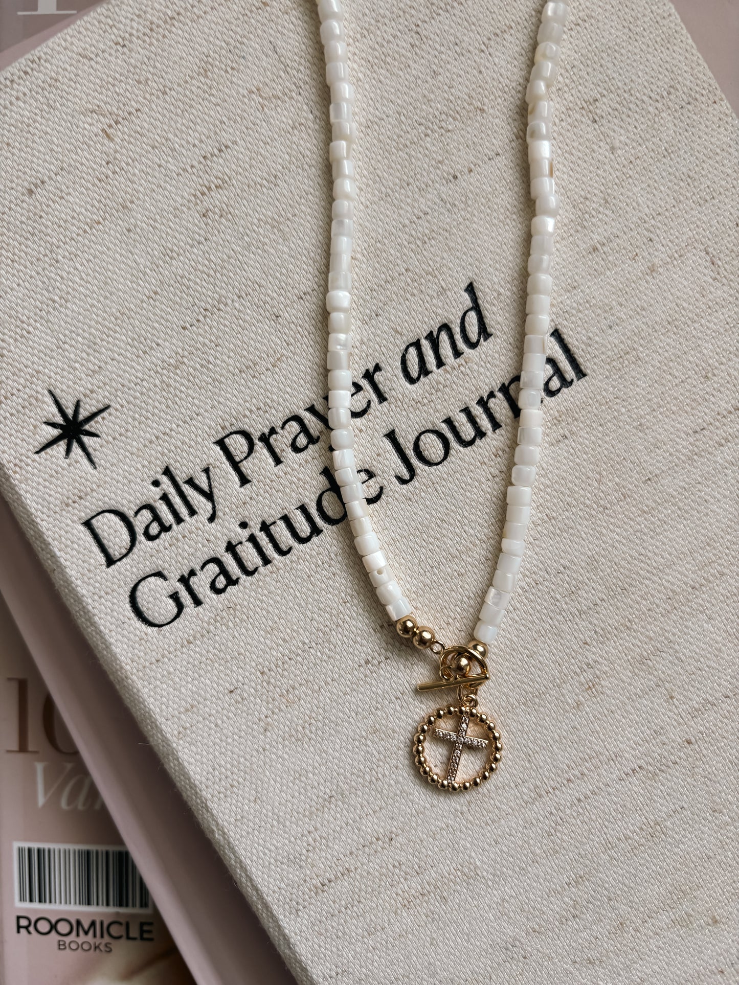 Mother Of Pearl And Cross Charm
