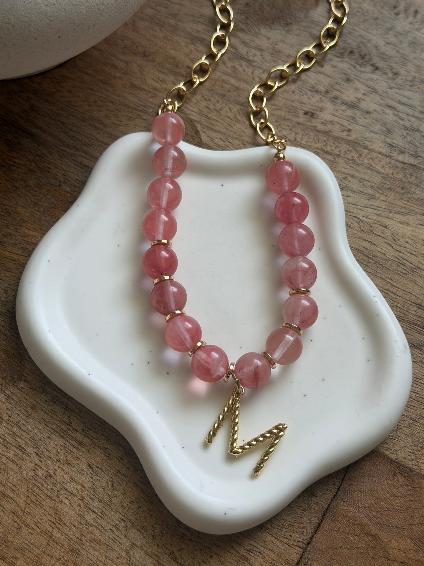 Strawberry Beaded Necklace