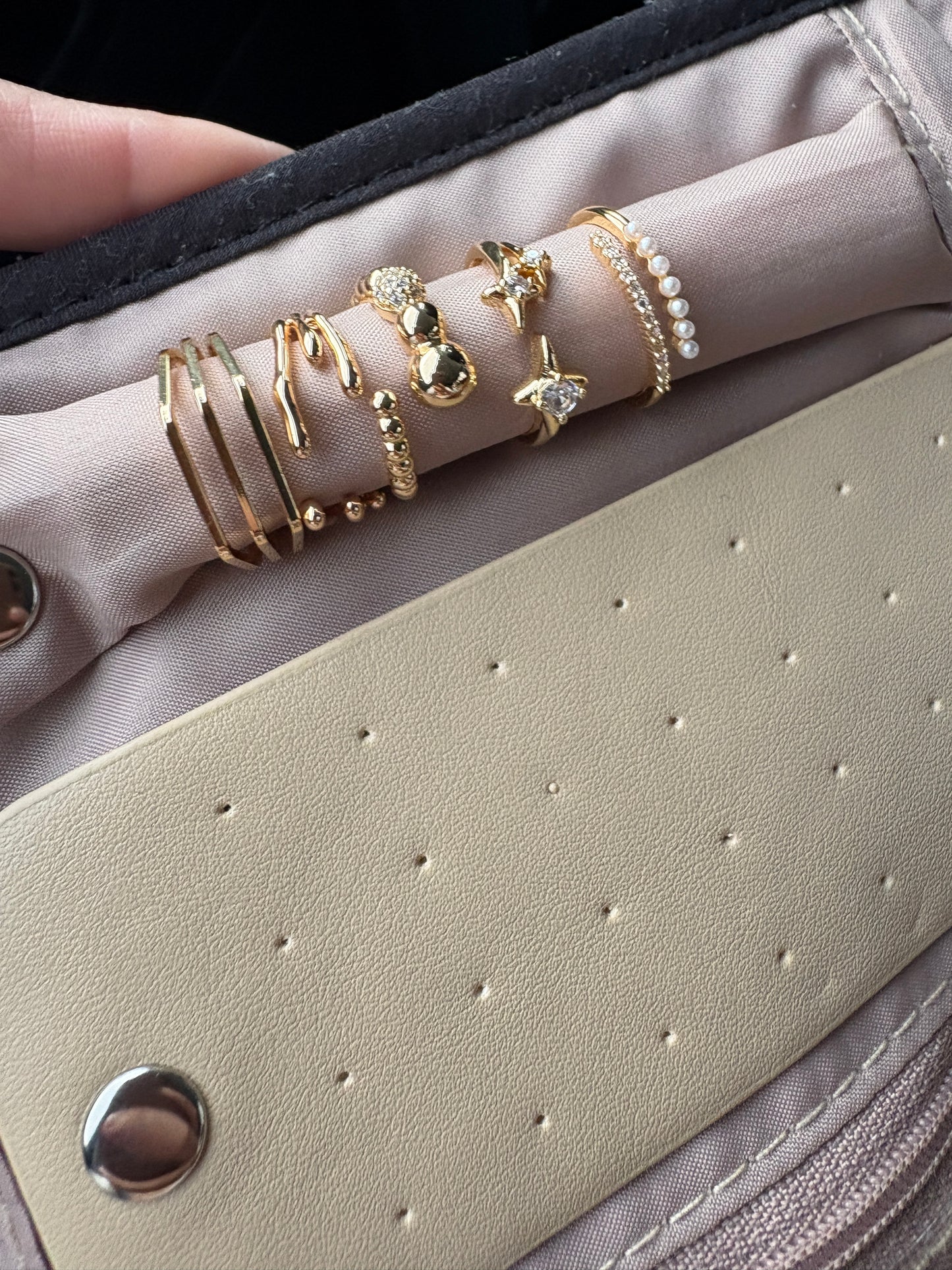 Twist Beaded CZ Ring