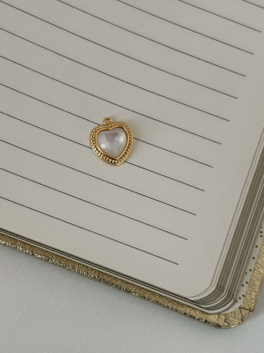 Heart & Pearl Charm