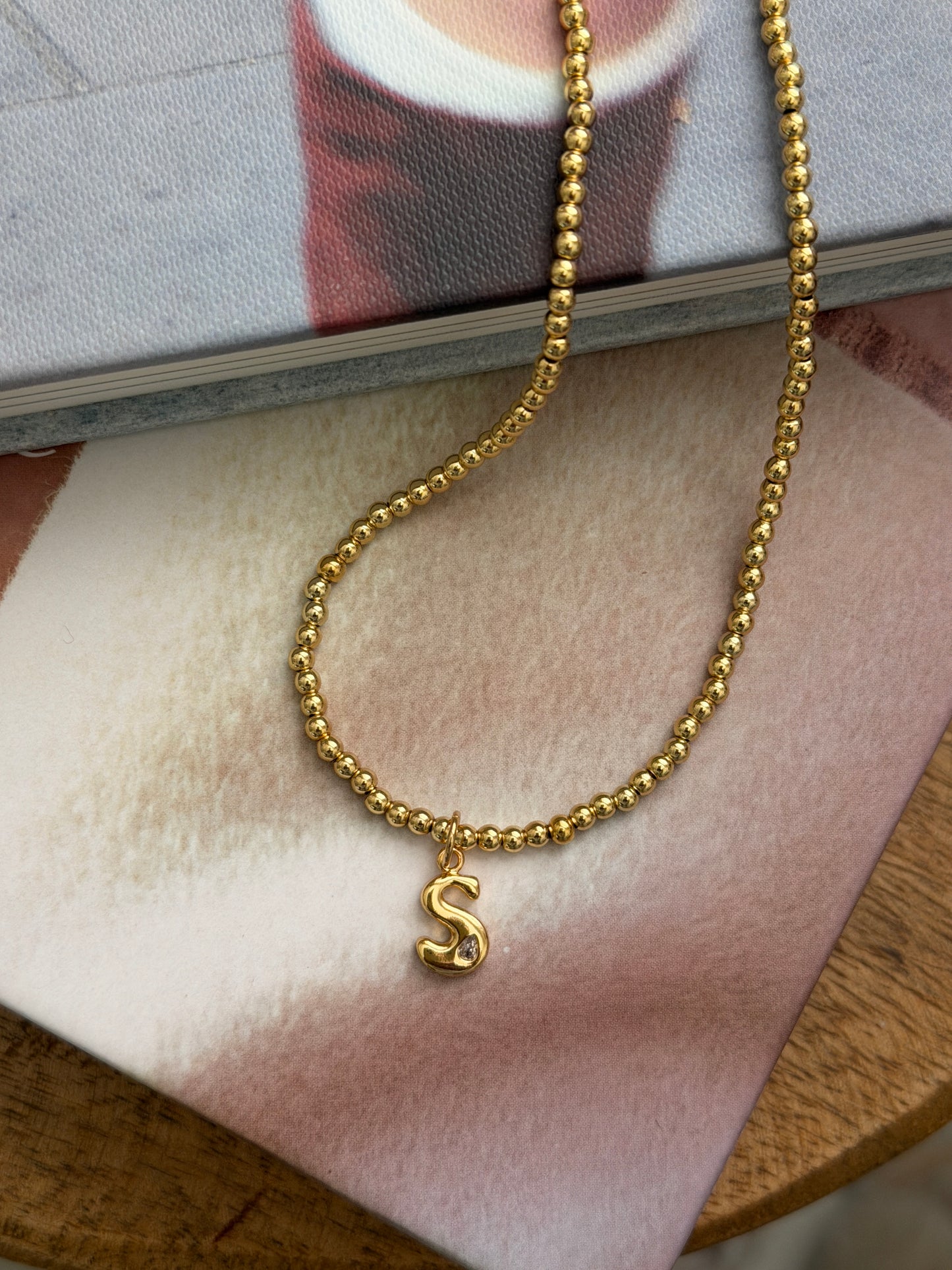 Beaded Initial Necklace