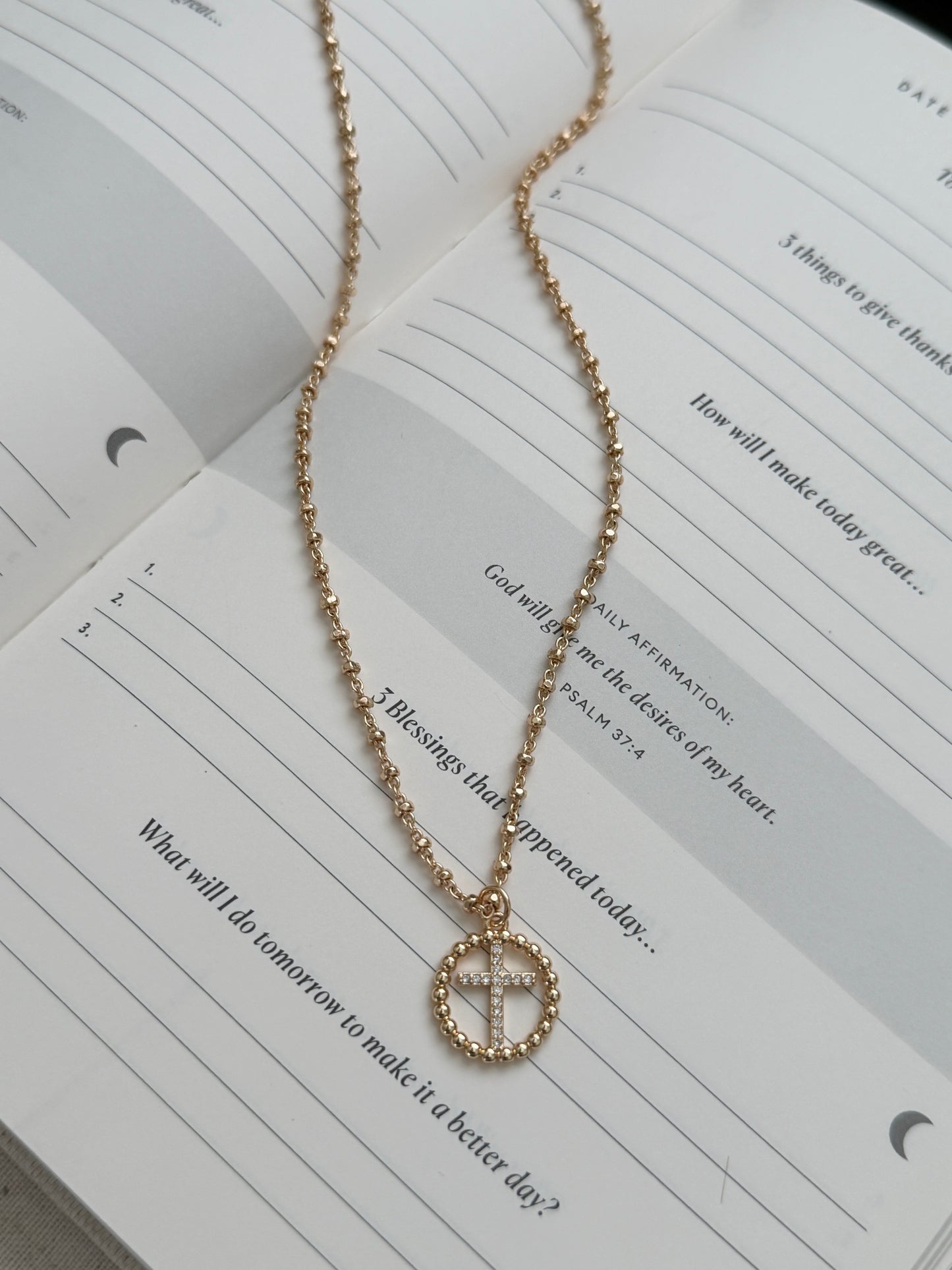 Cross & Beaded Necklace
