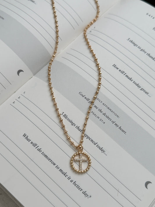 Cross & Beaded Necklace