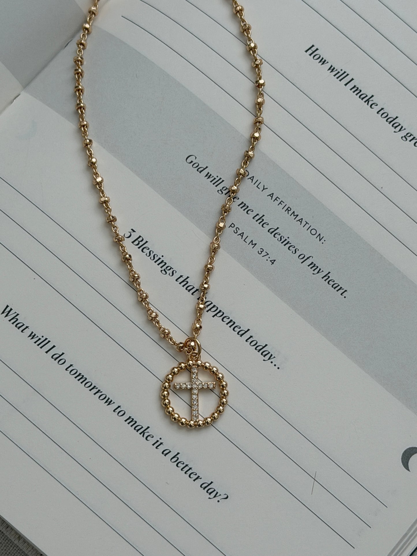 Cross & Beaded Necklace