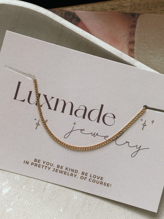 Dainty Gold Cuban Link Anklet