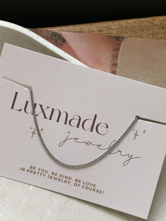 Dainty Silver Cuban Link Anklet