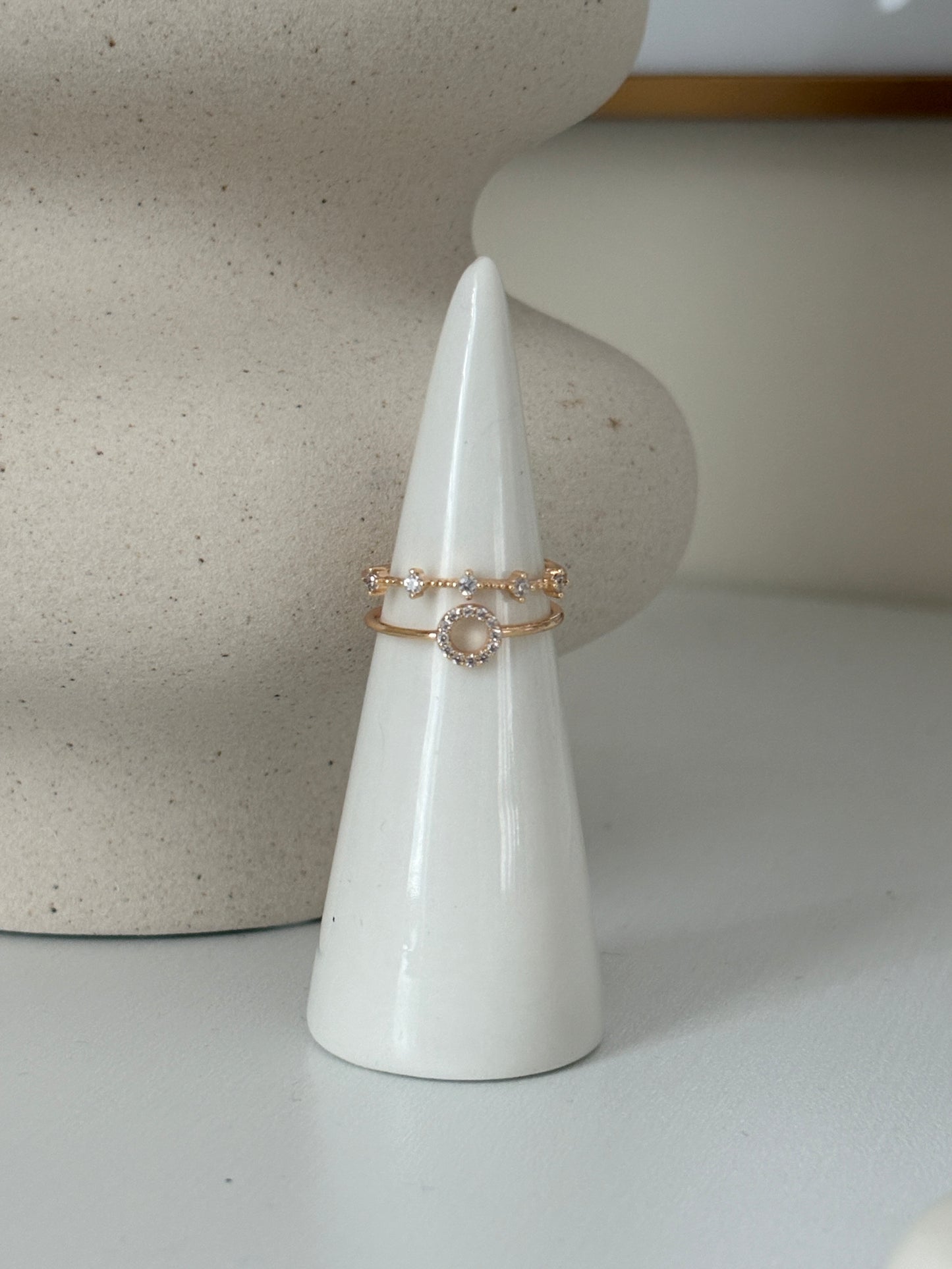 Center CZ Double Band