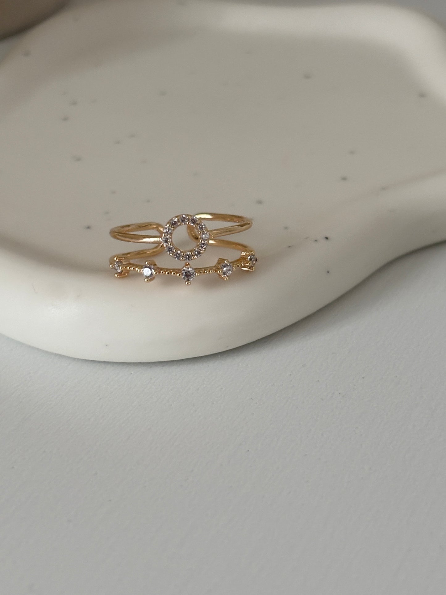 Center CZ Double Band