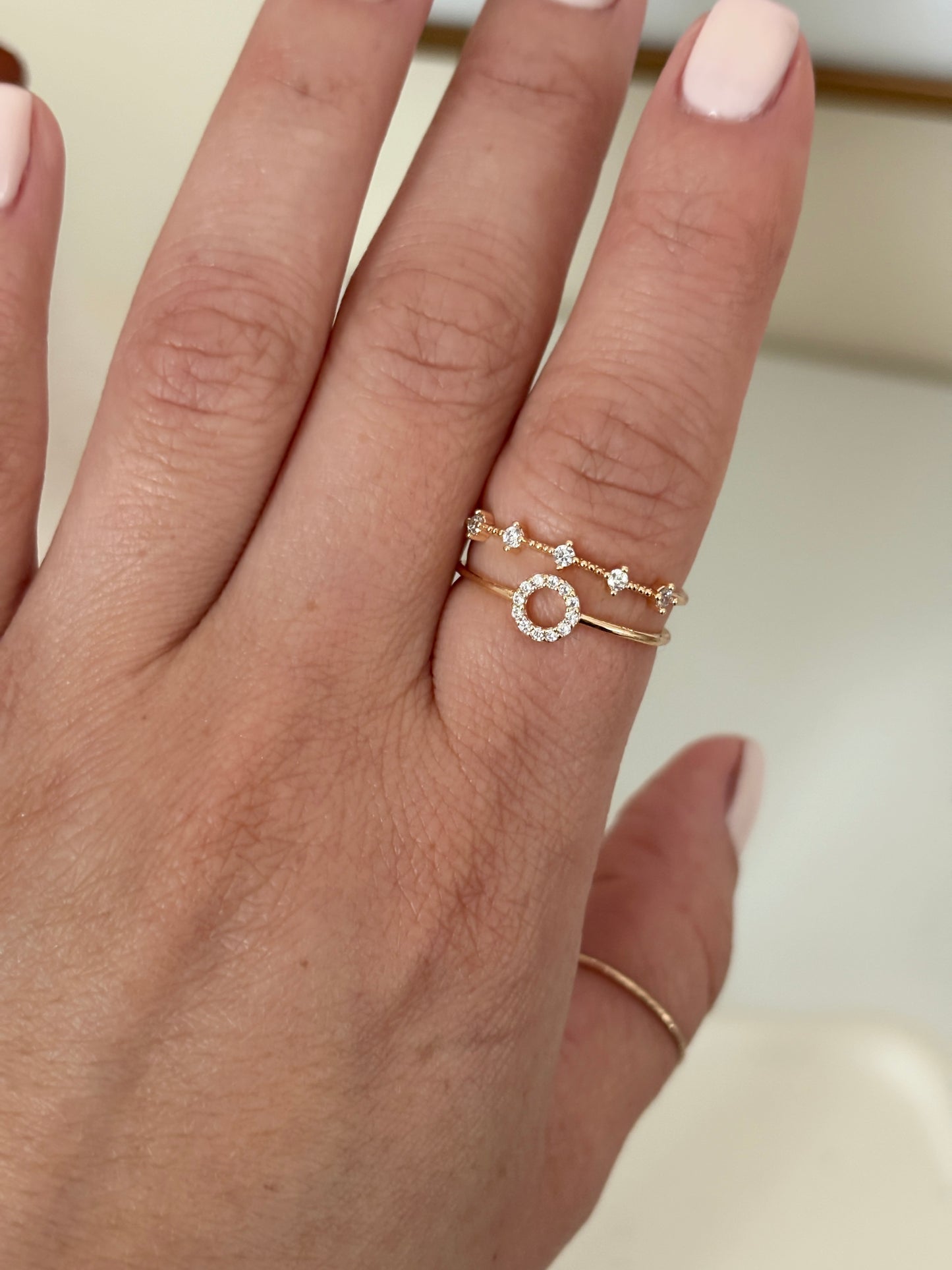 Center CZ Double Band