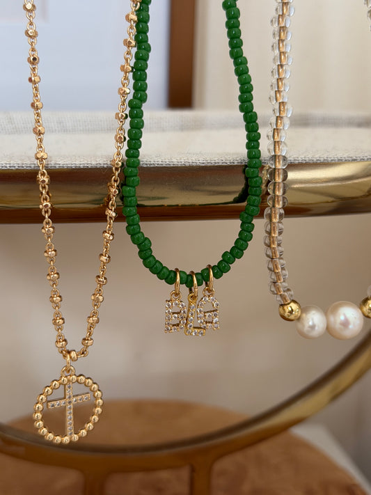 Mini CZ Green Necklace