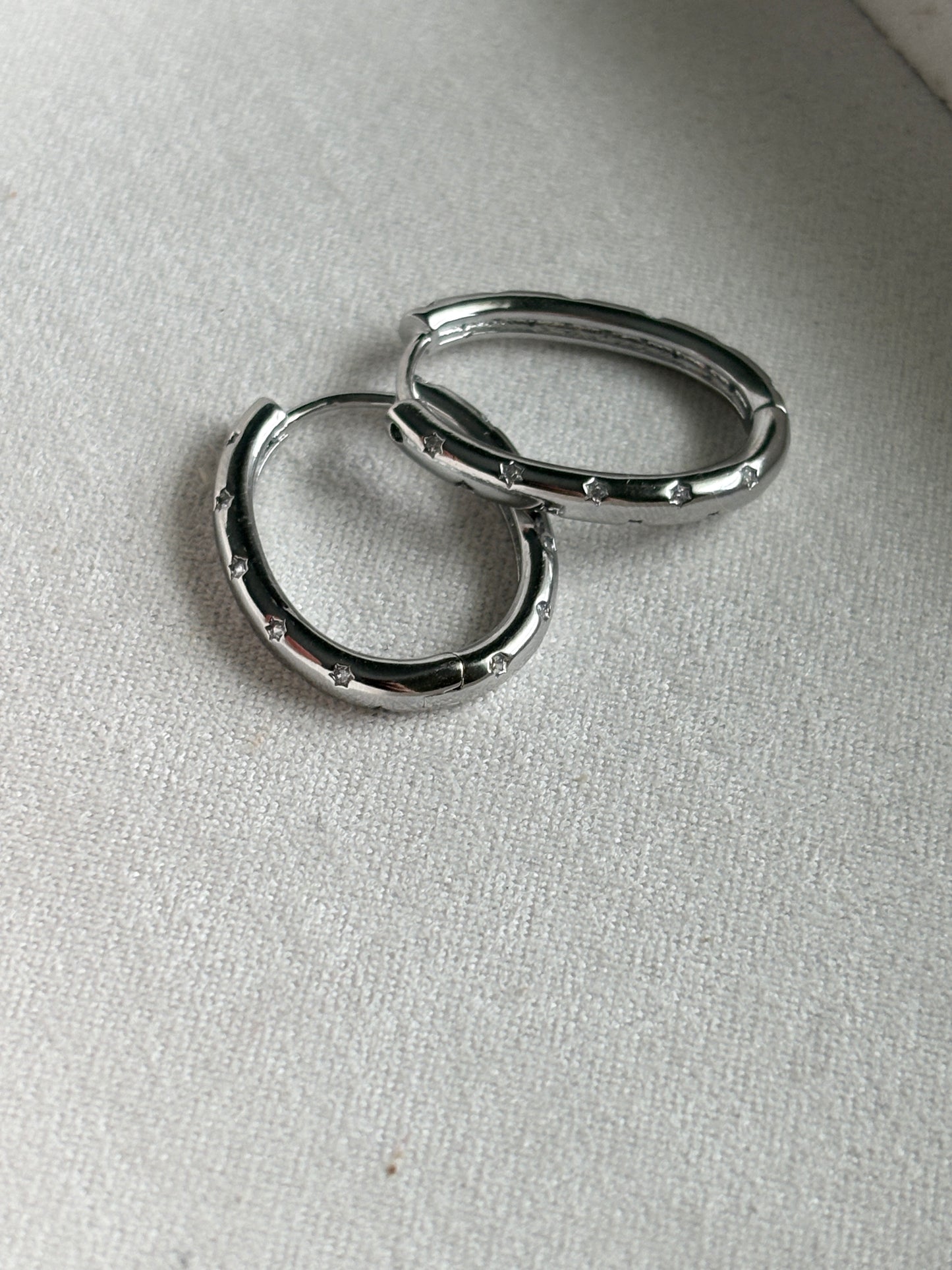 Silver Oval Hoops