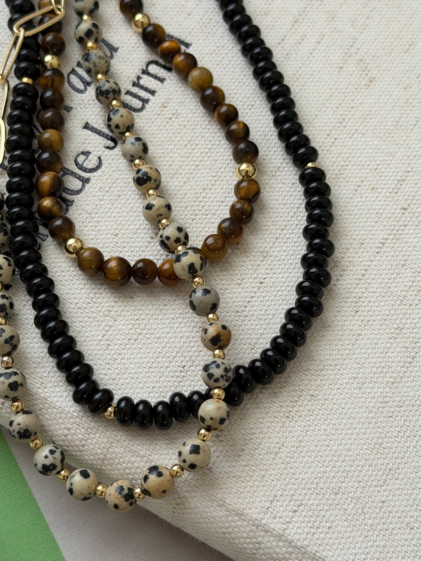 Black Rondelle Necklace