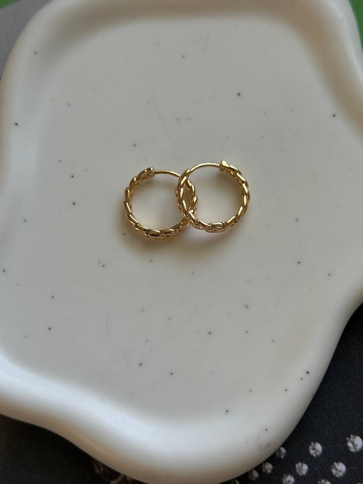 Pave Hoop Earrings