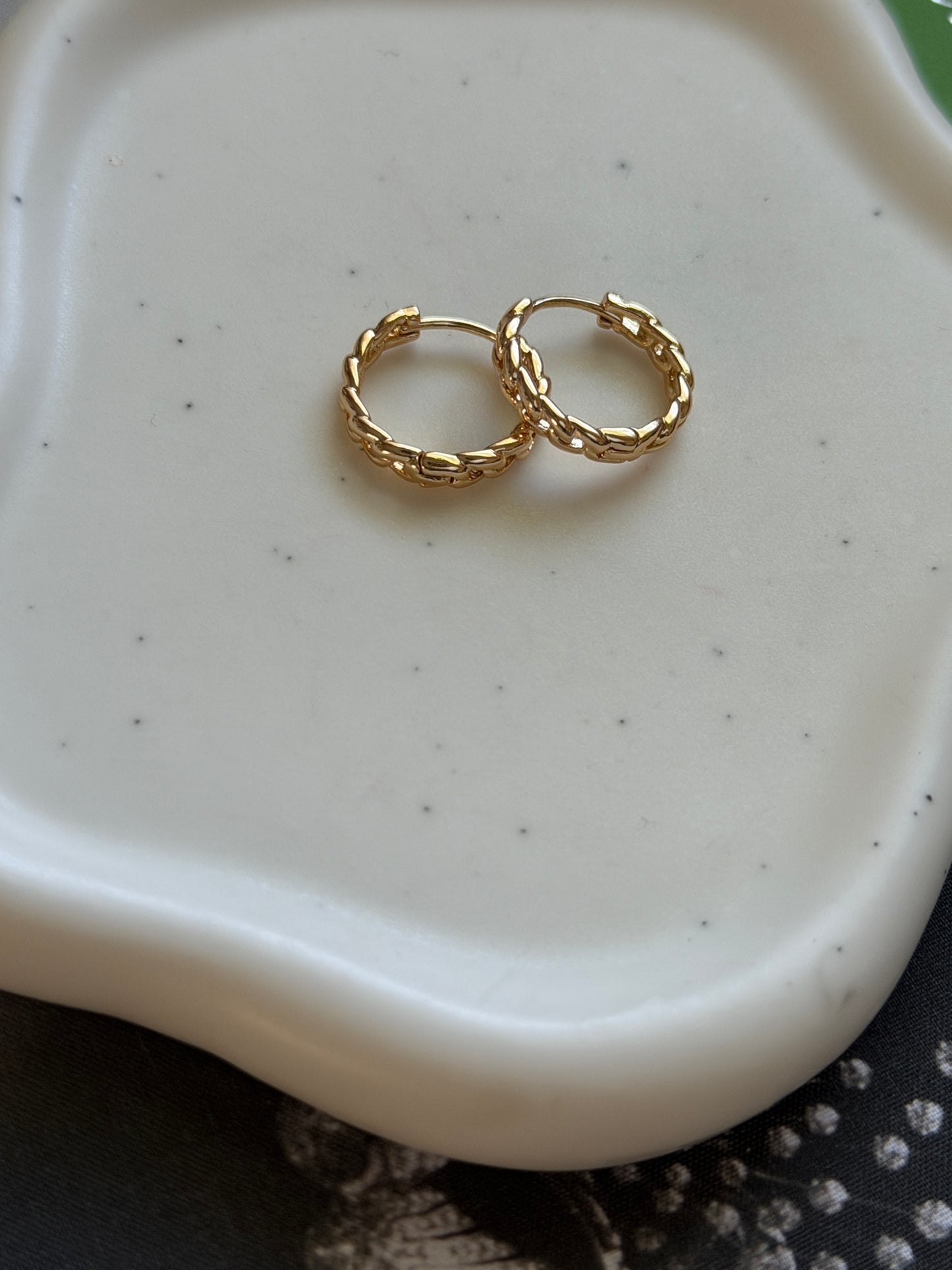 Pave Hoop Earrings