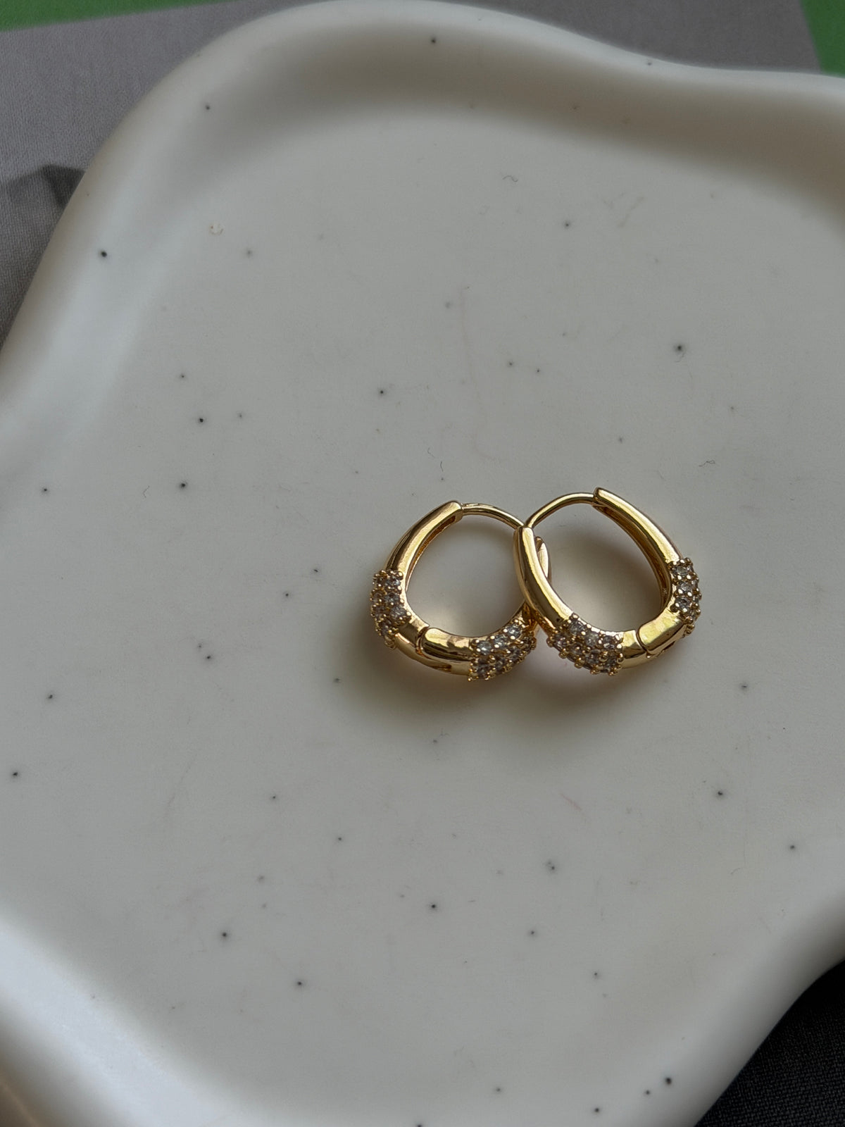 Oval CZ Hoops