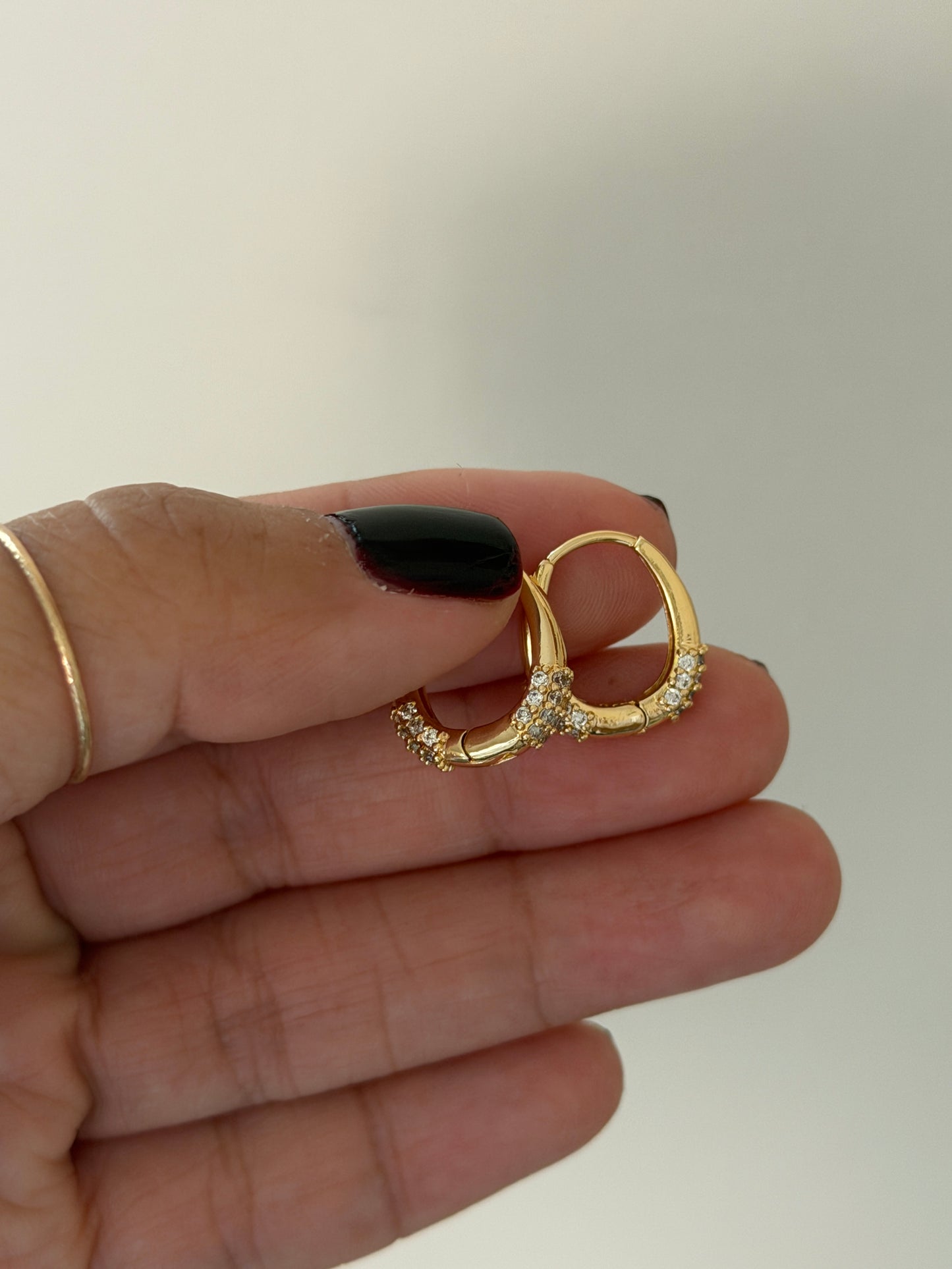 Oval CZ Hoops