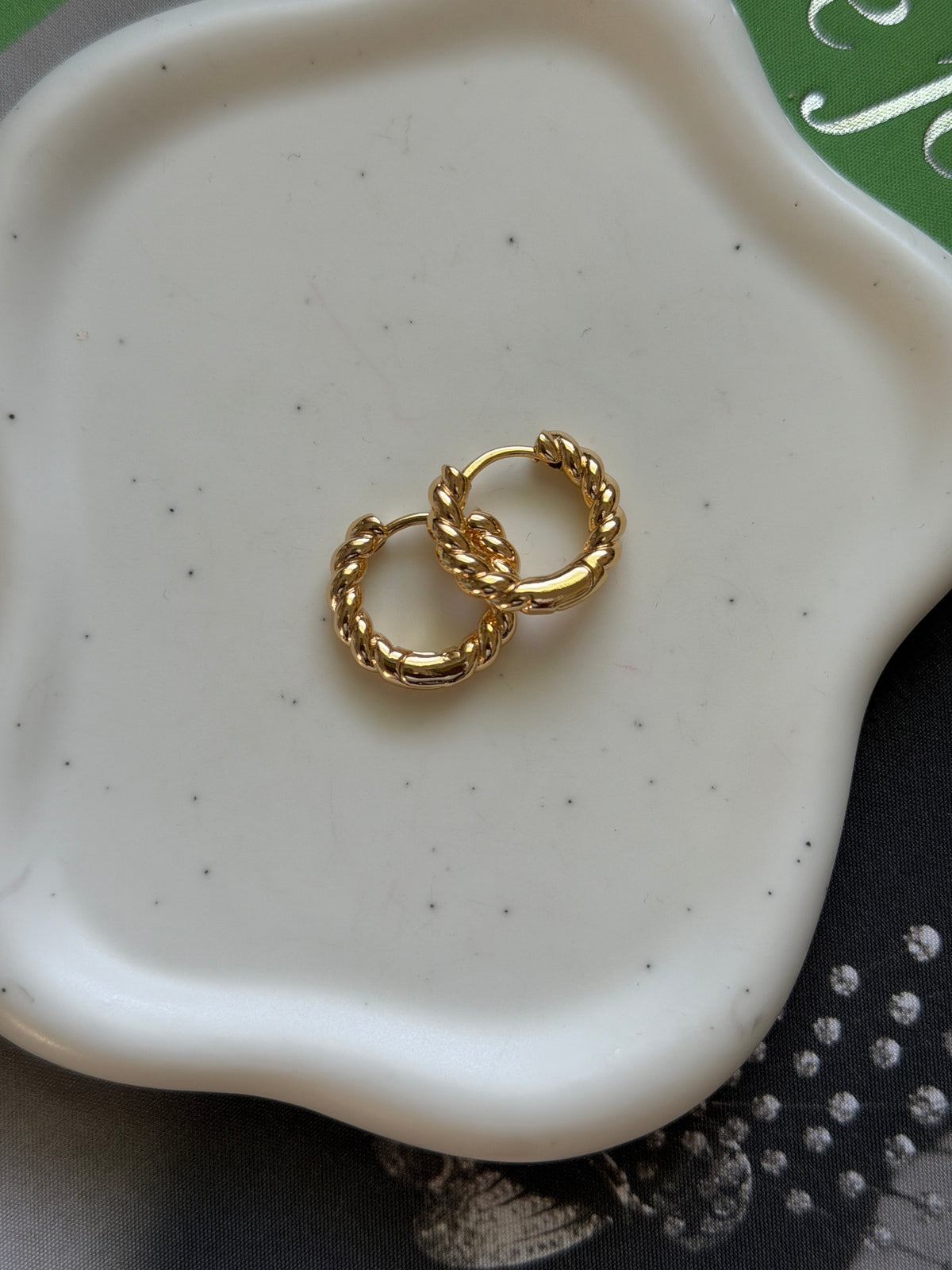 Twisted Gold Hoops
