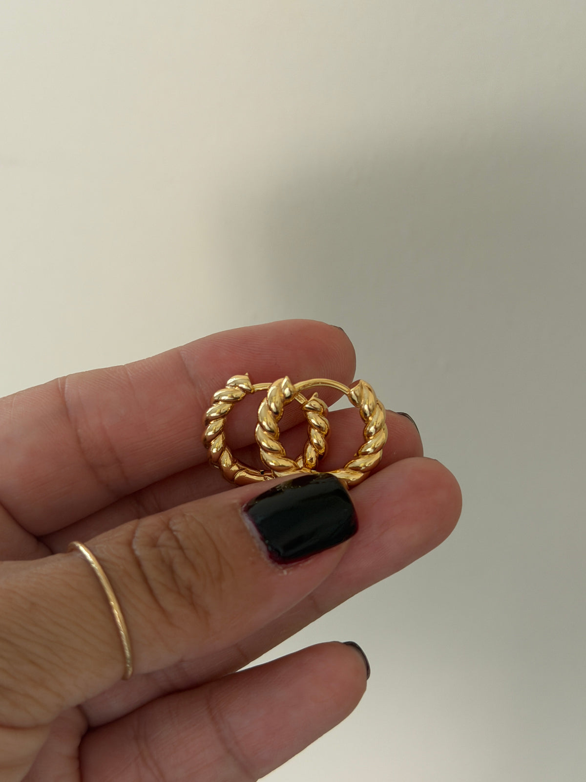 Twisted Gold Hoops