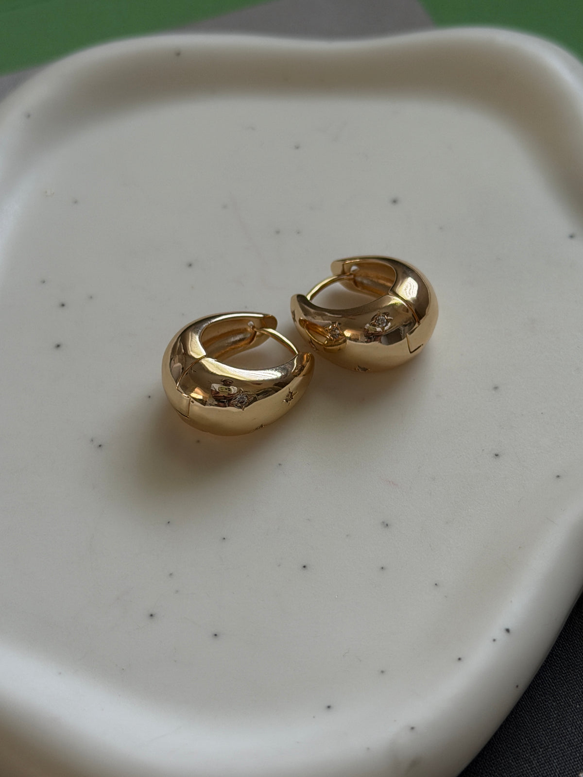 Gold Tear Drop Hoops