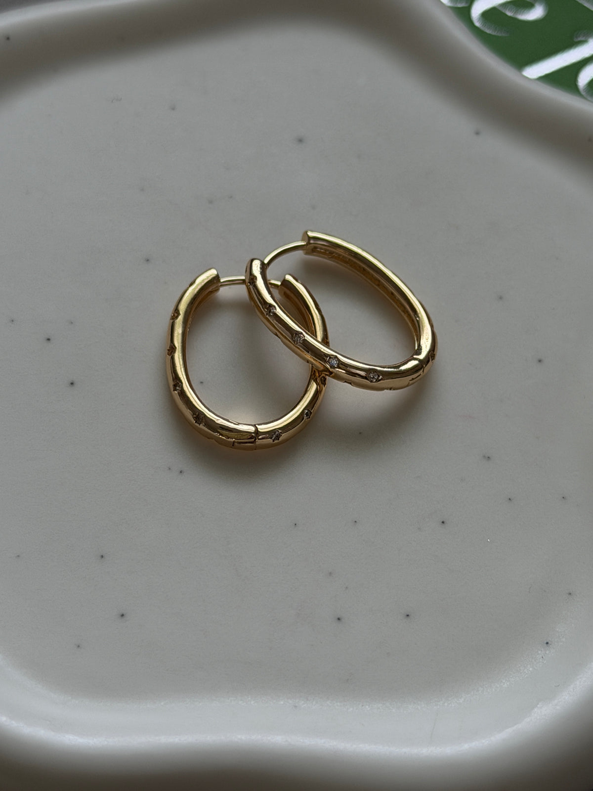 Long Oval Gold Hoops