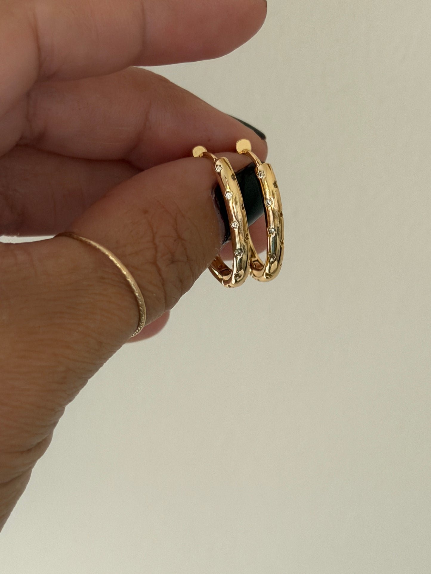 Long Oval Gold Hoops