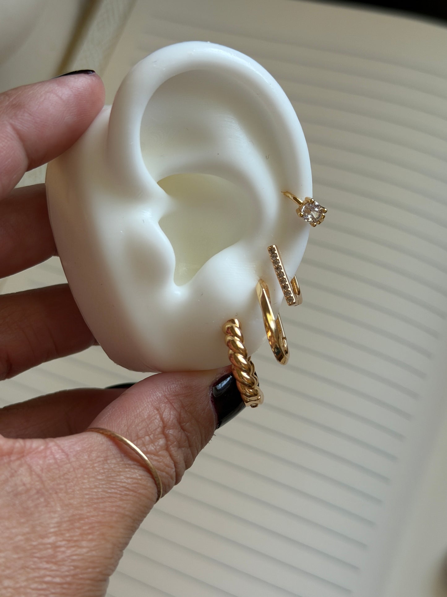 Oval Twist Gold Hoop