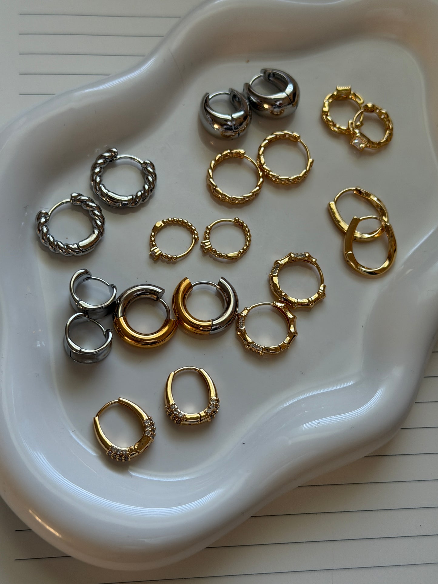 Oval CZ Hoops
