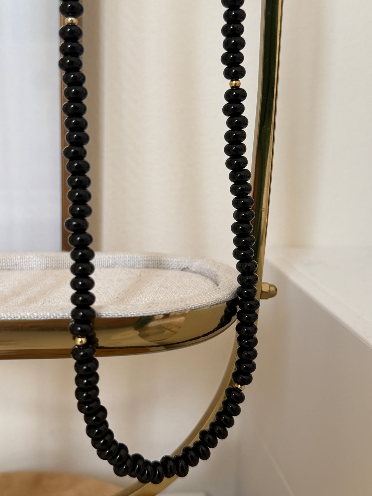 Black Rondelle Necklace